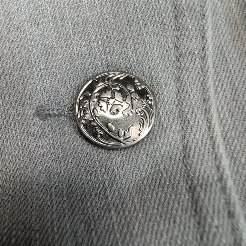 Christopher & Banks Jacket Womens S Gray Denim Open Front Casual Comfort Pockets - Picture 10 of 10